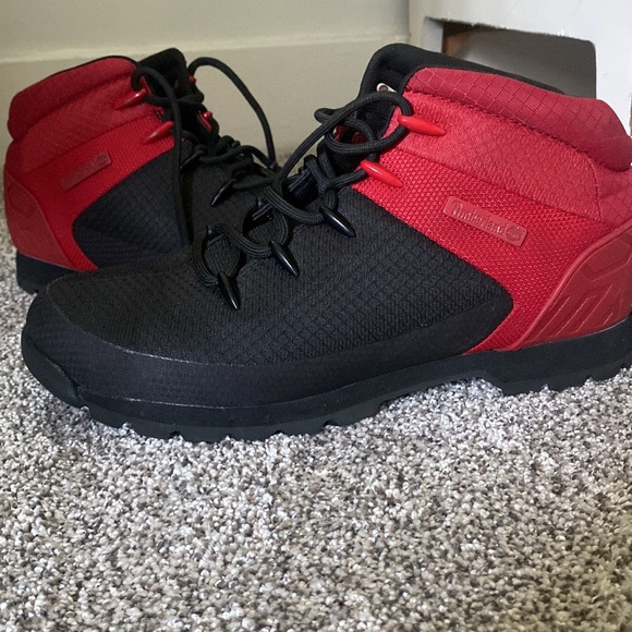 Timberland Other - Men’s Timberland hiking boots RED BLACK